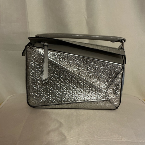 Loewe Handbags - Loewe Silver Puzzle Bag small